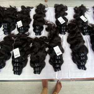 Extensiones de cabello humano 100% indio sin procesar, pelo peruano ondulado a granel con cierre - Product Image 6