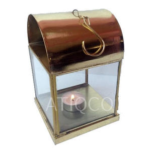 Lanterne chauffe-plat en verre Métal transparent Décor suspendu festif unique Bougeoir élégant T-Light Application de jardin de Noël - Product Image 3