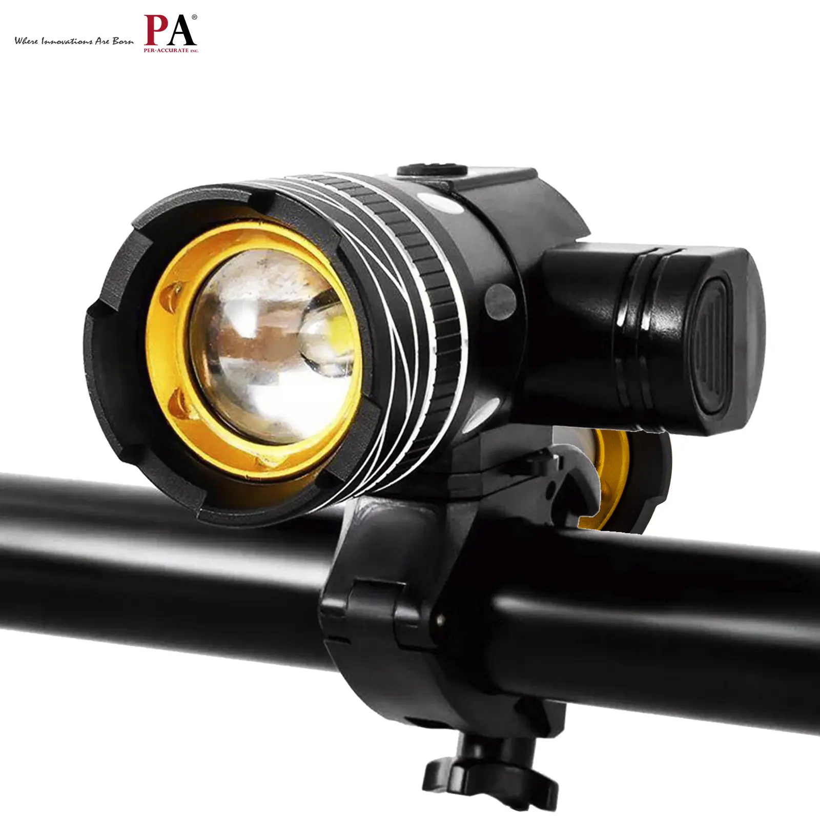 PN-1 LED Bicycle Light Rechargeable Super Bright IPX6 Portable Outdoor Water Resistant Torch Focus Adjustable PA
