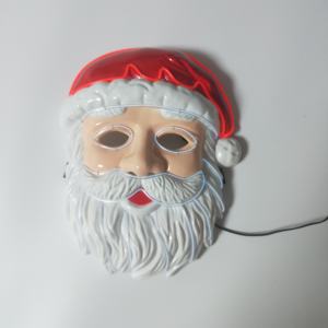 Masque de Père Noël lumineux en fil néon rave avec 2 piles AAA et lumières clignotantes pour les fêtes d'Halloween - Product Image 5