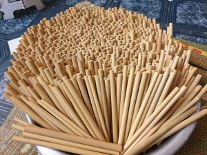 Pailles en bambou naturel écologiques et durables, emballées individuellement, compostables et biodégradables, pour événements et restauration - Product Image 2