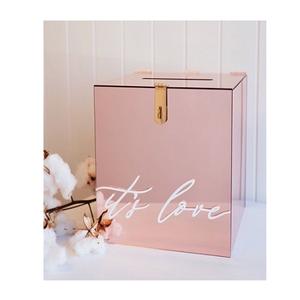 Caja de Regalo de Boda Plegable de Acrílico Transparente de la Mejor Calidad, Diseño Cuadrado Ecológico, Novedad en Accesorios de Decoración para Bodas - Product Image 3