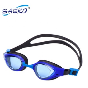 SAEKO, gafas de natación ecológicas para adultos con función antivaho, correa de silicona, lente de PC, estuche rígido profesional con certificación CE - Product Image 2