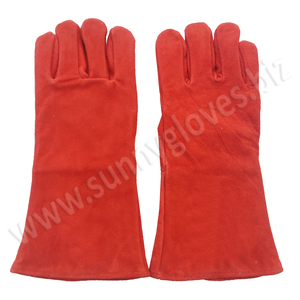 Cowhide Leather Heat Resistance Heavy Duty Industrial Stick Welding Hand Gloves - Product Image 3