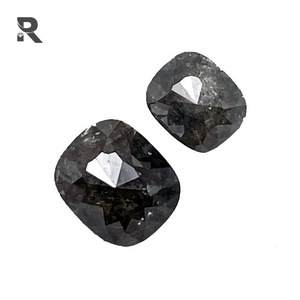 1,49 Quilates Gris Rosa Corte Cojín Forma Rústico Diamante Natural Par IGI Certificado Buen Corte - Product Image 3