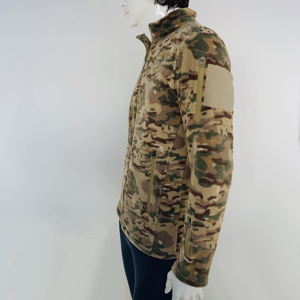 Manteau chaud de veste polaire de polyester tactique extérieure avec votre logo personnalisé et service d'OEM de marque - Product Image 3