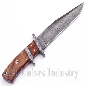 สองดามัสกัสยามมือที่กำหนดเองทำมีดล่าสัตว์ที่มีเปลือกหนัง (Smk1344) - Product Image 4