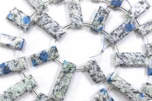 Gema Natural de jaspe K2, 27 piezas, forma rectangular facetada, Briolette, fabricación de joyas - Product Image 4