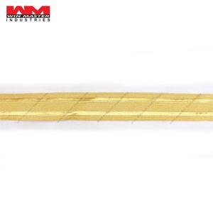 Dentelle tressée jaune soyeux de 6.5mm de large | Uniforme de défense de cérémonie de haute qualité garnitures en dentelle tressée et rubans - Product Image 2