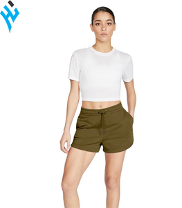 Huzaima-pantalones cortos esenciales de alta calidad para mujer, Shorts informales con cordón de cintura elástica, a la moda - Product Image 1