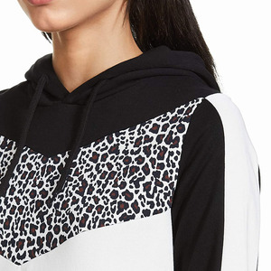 Sudadera con capucha de bloque a la moda para mujer, jersey con cordón para chicas, Sudadera con capucha de manga regular - Product Image 6