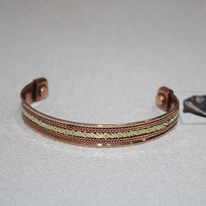 Brazalete tejido de latón unisex de alta calidad, precio al por mayor, fabricante de joyería artificial, diseño indio tradicional - Product Image 2