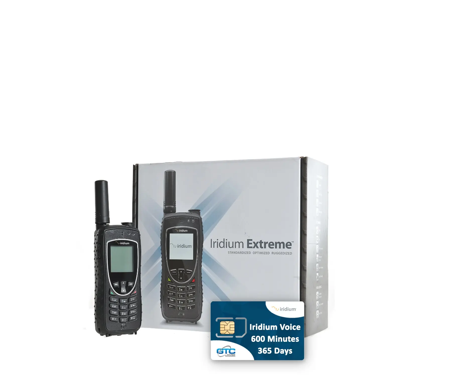 Иридий 9575 Extreme спутниковый телефон с 600 предоплаченными минутами Airtime 365 дней действия
