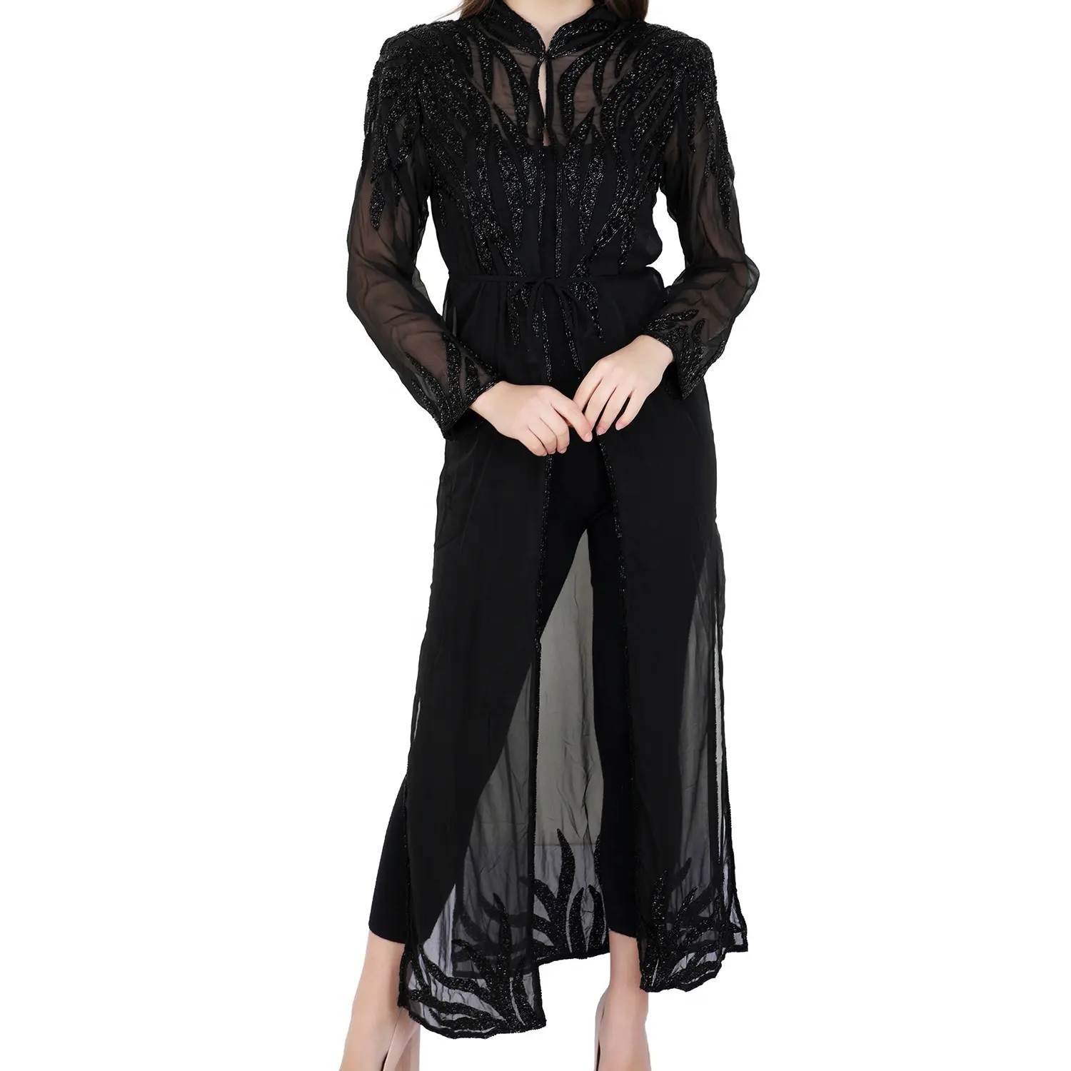 2022 Beautiful Abaya Dubai Turkey Solid Colors Simple Modest Kaftan Islamic Clothing Abaya Muslim Dresses For Lady Made in India