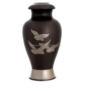 Going Home Adult Brass Crema tion Urns Hochwertige indische Metall bestattung mit Schiefer fertig