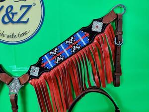 Y & Z Juego de Riendas de cuello de pecho de cuero Premium de alta calidad, sillines de estilo occidental, precio al por mayor para uso ecuestre de caballos - Product Image 4