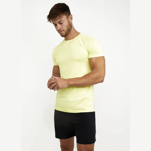 T-shirt respirant d'entraînement athlétique pour hommes avec impression de musculation Fitness Logo personnalisé Neck Tops - Product Image 1