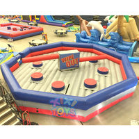 XIXI TOYS Jeux de sport gonflables de couleur verte populaires, jeux de fusion de balayeuse interactive multijoueurs pour événements