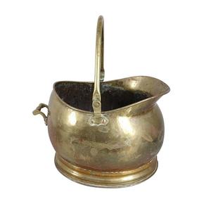 Copper And <b>Brass</b> <b>Coal</b> Basket With Superior Quality Round Shape Storage <b>Coal</b> Bucket For Outdoor And Indoor Use - Product Image 4