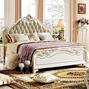 European Style Solid Wood Bed - Product Image 1