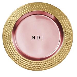 Platos de Servicio Redondos para Restaurantes y Catering, Platos Base Metálicos de Última Tendencia para Servir Comida - Product Image 1