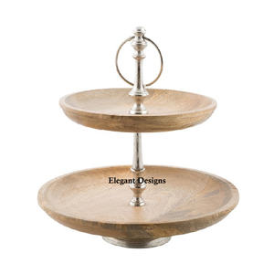 Soporte de pastel de lujo martillado hecho a mano de alta calidad, soporte de pastel decorativo de Metal con acabado de níquel personalizado - Product Image 2