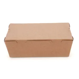 Best Selling Kraft Paper KLB195 Rectangular Shape Lunch Boxes from Top UAE Seller