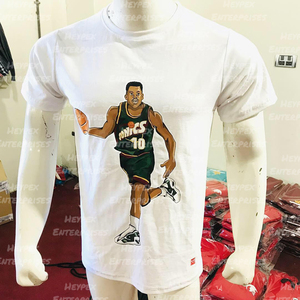 T-shirts à manches courtes et col rond pour hommes Premium Jersey blanc coton/polyester sérigraphié motif solide T-shirts pour hommes Premium - Product Image 5