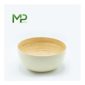 ชามสลัดไม้ไผ่ปั่นทำมือหลากสีผลิตในเวียดนาม - Product Image 3