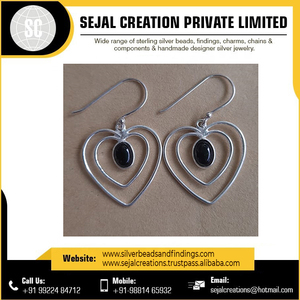Pendientes de plata de ley 925 con piedras preciosas, Bisutería - Product Image 6