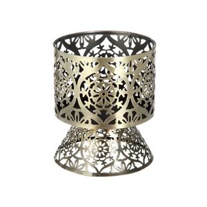 Porte-bougie en forme de bol avec un Design Antique et une finition argentée - Product Image 1