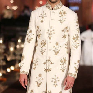 2021 dernier pantalon Sherwani indo-occidental avec broderie grande taille pour les fêtes et les mariages indiens/pakistanais - Product Image 1