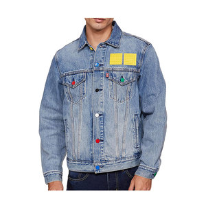 Denim Jacket Slim Casual <b>Warm</b> Winter Cartoon Hooded Stand Collar <b>Waterproof</b> Breathable OEM Service - Product Image 3