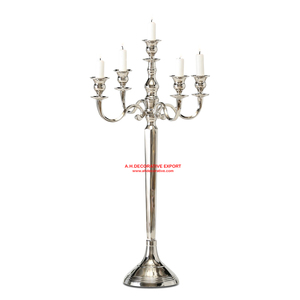Tall <b>Candelabra</b> for Wedding Centerpieces Shiny Finished Aluminum Floor Decorative Tall Handmade <b>Candelabra</b> for Home Decoration - Product Image 6