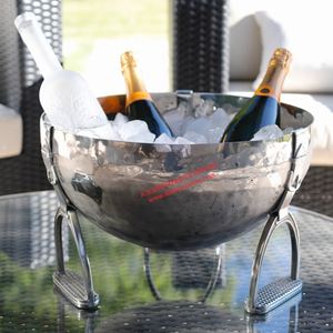 Seau à Champagne en aluminium massif argenté, baignoire sur 3 pieds pour Bar, fête, décoration d'hôtel, nouveau refroidisseur de vin - Product Image 4