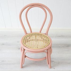 Fauteuil de loisirs en rotin naturel fait à la main, rose, en provenance du Vietnam, petit fauteuil pour enfants, pour salon, chambre, appartement, hôtel, utilisation en extérieur - Product Image 1