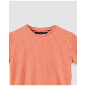 Nouveaux T-shirts vierges à col rond pour femmes, conception OEM, faible MOQ, 180 g/m², 100 % coton, manches courtes, décontractés, été - Product Image 4