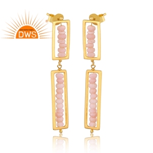 925สเตอริงเงินธรรมชาติสีชมพูโอปอลอัญมณีต่างหูห้อยสำหรับผู้หญิงเครื่องประดับสำหรับผู้หญิงของขวัญสำหรับผู้หญิงสำหรับเธอ - Product Image 2