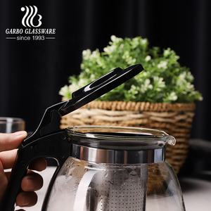 Ensemble de 5 tasses à thé en verre résistant à la chaleur avec couvercle en PP, théière à café avec infuseur et couvercle en acier inoxydable 304, pots à thé à <span class=keywords><strong>infusion</strong></span> - Product Image 6