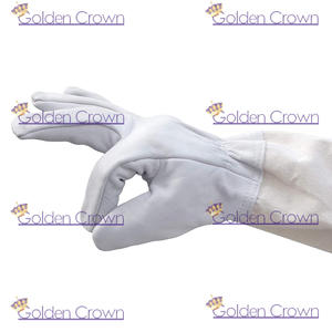 Beekeeper's Glove Goatskin Leather Large Beekeeping Protective Gloves with Long Sleeve Anti-bee Gloves - Product Image 3