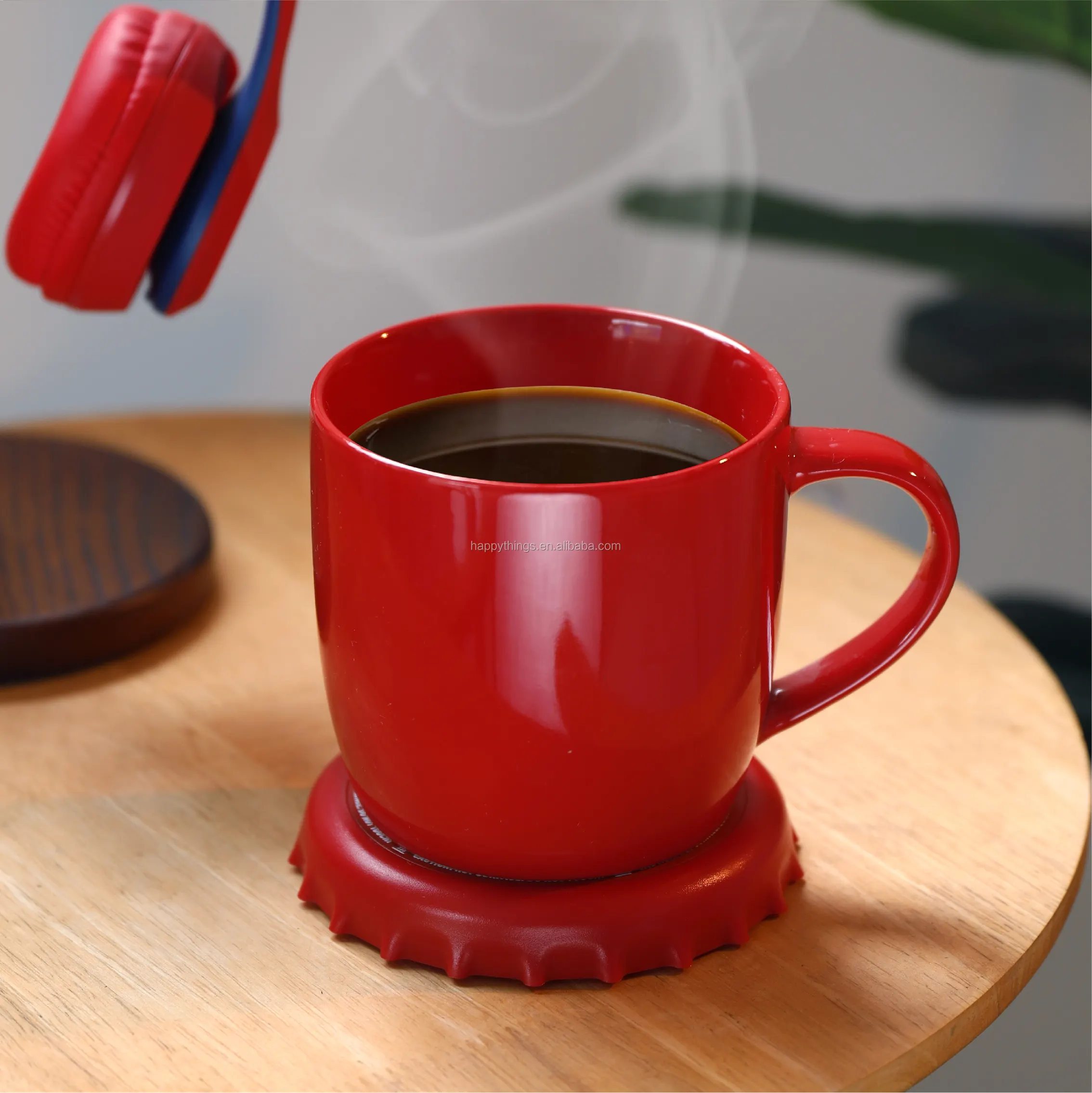 Benutzer definierte Logo Neuheit Flaschen verschluss Design USB-Tasse Kaffee Tee Tasse Wärmer