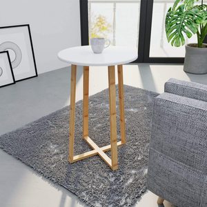 Modern Style <b>Round</b> Wood <b>Side</b> End <b>Table</b> for Dining Bedroom Balcony or Family Office-Wholesale Price - Product Image 6