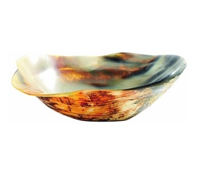 Bol en forme de corne de bœuf de luxe fait à la main, artisanal indien, design modernes, bol en corne de bœuf s/soupe de riz pour la vente 1 pièce - Product Image 6