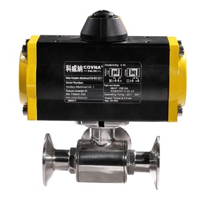 <span class=keywords><strong>3</strong></span> Way Thép Không Gỉ Cấp Thực Phẩm Vệ Sinh Tri-kẹp Bóng Van Khí Nén Actuated Van - Product Image 5