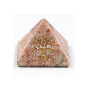 2023 Guérison Améthyste Gravé Reiki Pierre De Guérison Artisanat Pierre Précieuse Pyramide Symbole Agate Produit - Product Image 1