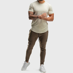 เสื้อยืดผู้ชายผ้าโพลีเอสเตอร์180แห้งเร็วระบายอากาศได้ดีชุดฝึกในยิมผ้าโพลีเอสเตอร์ทัศนวิสัยดี - Product Image 3