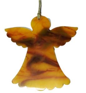 Décoration intérieure de noël en résine jaune, pièces, en forme d'arbre de noël, art suspendu - Product Image 5