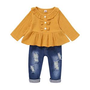 Premium Designer Export Quality Hot momo <b>Girls</b> <b>Clothing</b> <b>Set</b> Denim 100% Cotton Casual Best Selling Fashionable Item Bangladesh - Product Image 1