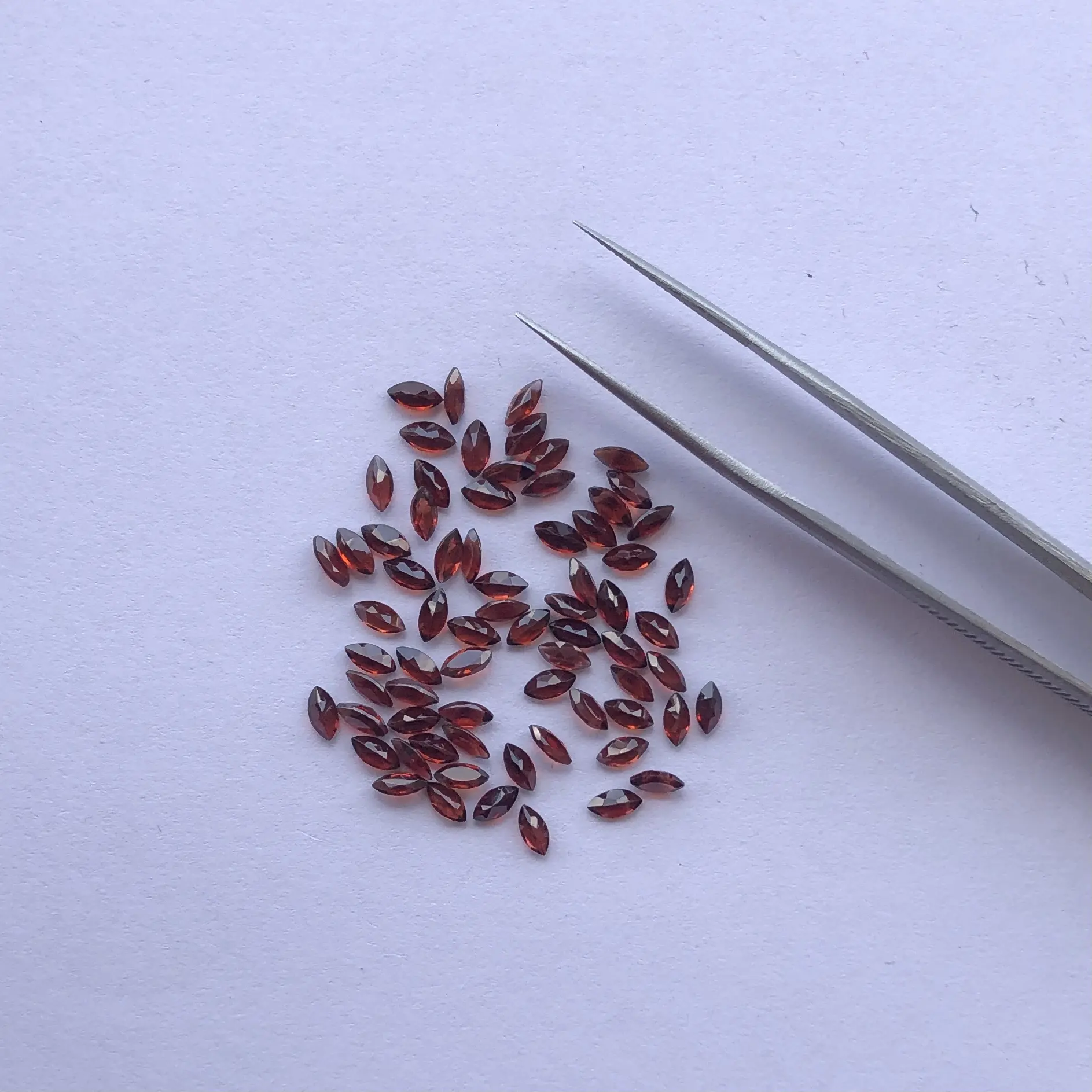 2x4mm Natural Red Garnet Faceted Marquise Cut Semi Precious Gemstones Wholesale Price Loose Stones for Jewelry Making Online Buy