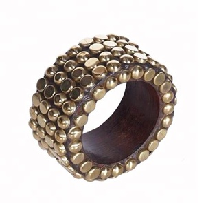 DESIGNER BEADED NAPKIN RING HANDMADE NAPKIN RING <b>FOR</b> WEDDING HOTEL <b>DINING</b> <b>TABLE</b> DECOR - Product Image 1